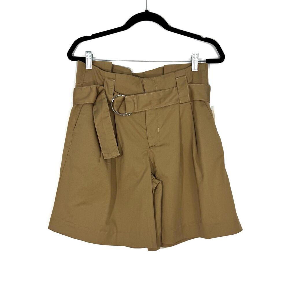 Maeve by Anthropologie Women’s Size 4 Small Brown Khaki Longline O-Ring Shorts - Picture 1 of 10